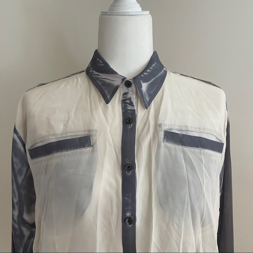 Louise Gray Multiple Print Button-Down Shirt, Siz… - image 2